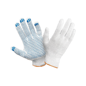 Перчатки х/б+пэ с двойным латексным обливом (13 класс). пар